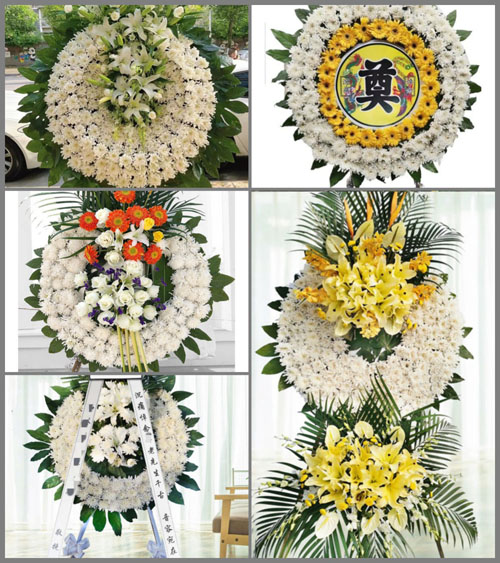湖北黄冈市英山县南河镇花屋沟村花圈速递